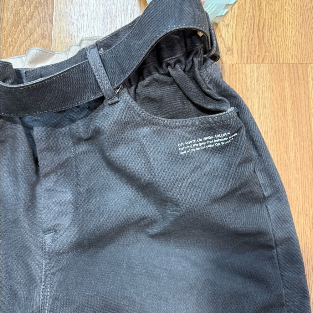 Off-White Dark Gray Relaxed Jeans - Picture 5 of 11